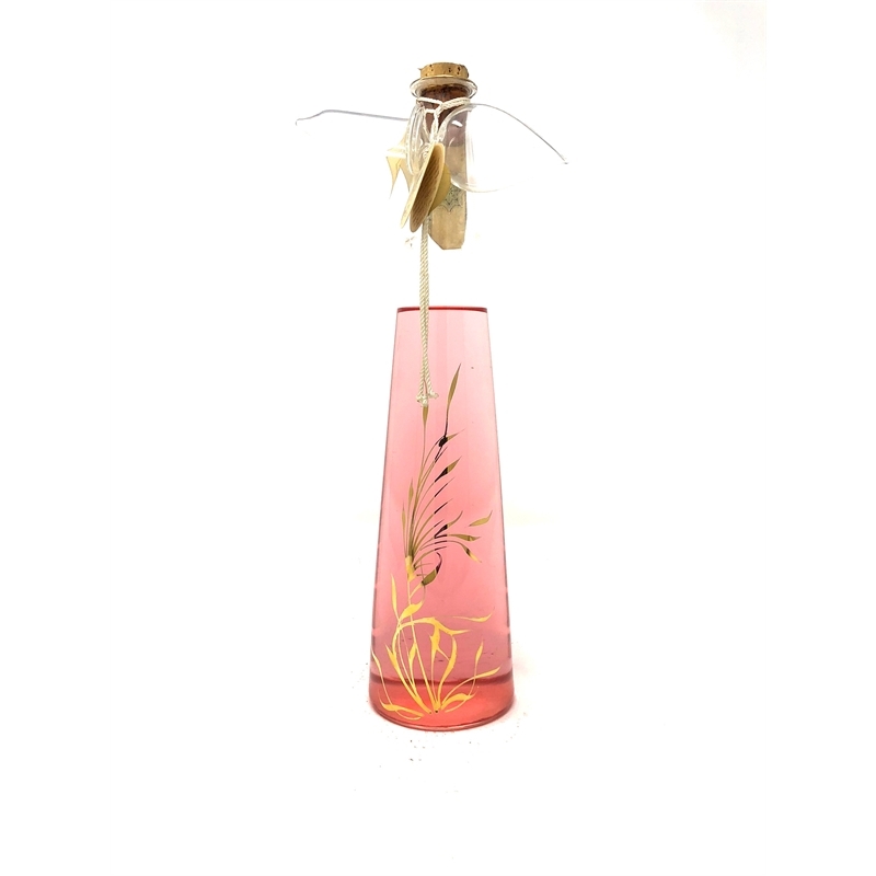 LiquoreCarlottoRosolioBottigliaVetroSoffiatoDecorazioniOro